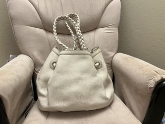 Ann Taylor Hobo Bag/Shoulder Handbag - Cream Pebbled Leather