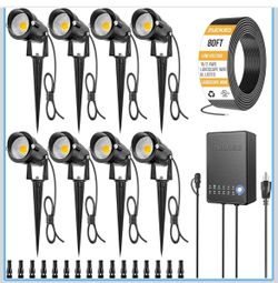 ZUCKEO All-in-One Landscape Lighting Kit, 5W LED Low Voltage Landscape Lights