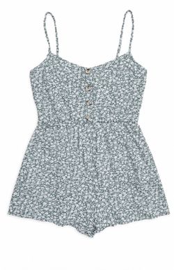 Floral Spaghetti Strap Romper
