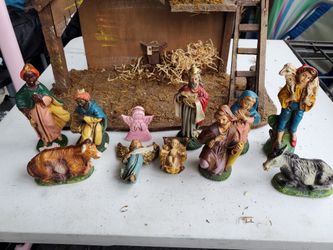 Antique Nativity Set