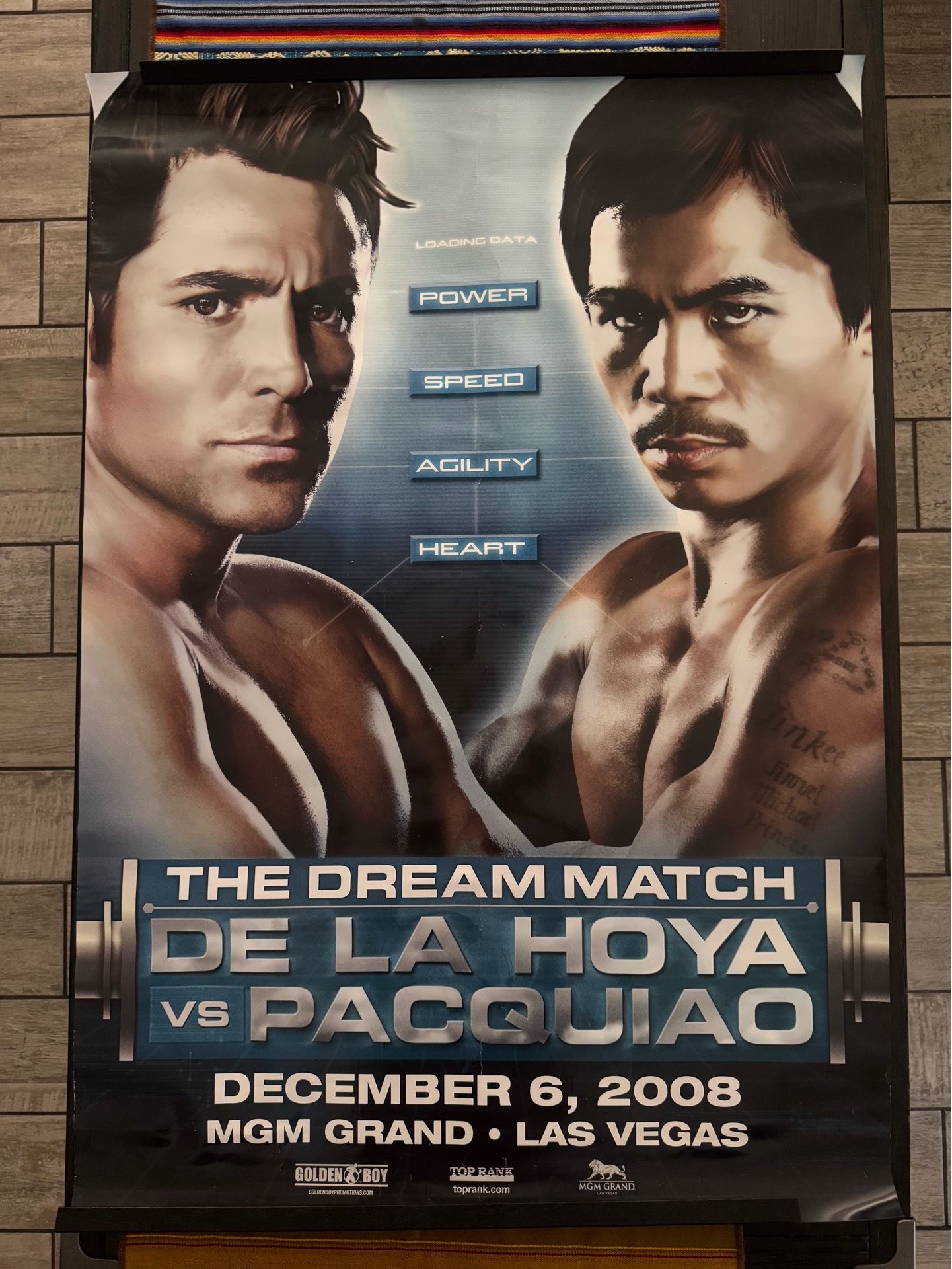 “The Dream Match” Original On-Site Poster De La Hoya Vs Pacquiao Dec. 6, 2008