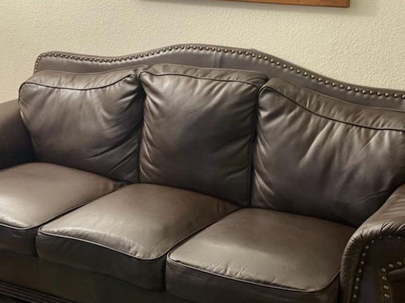 Free Brown Vegan Leather Sofa