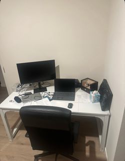 Large white desk from IKEA