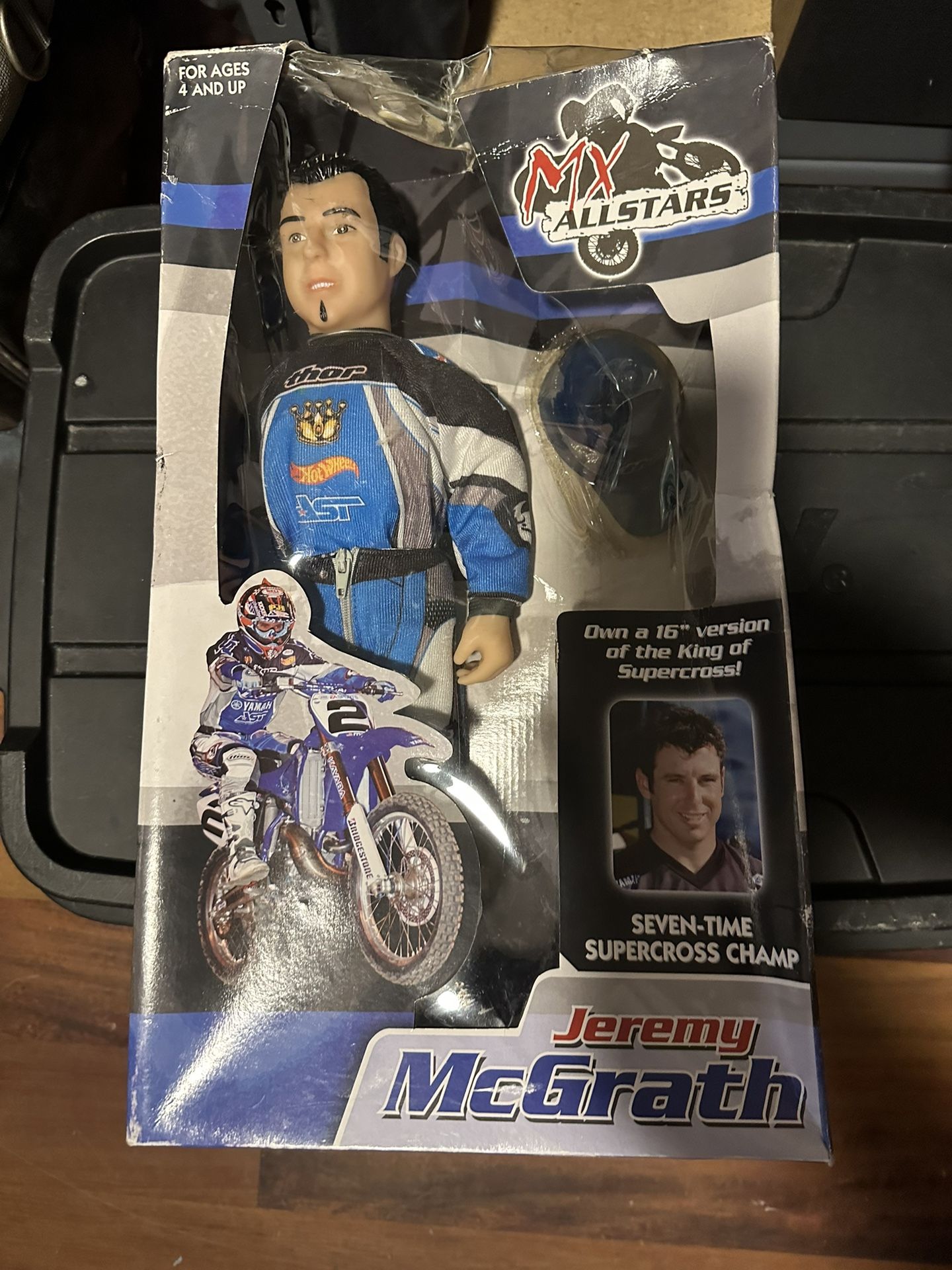 VINTAGE MX ALLSTARS JEREMY MCGRATH TOY ACTION FIGURE DOLL W/HAT