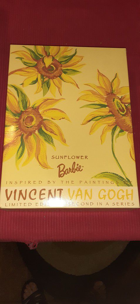Sunflower Barbie Inspired By The Paintings Of Vincent Van Gogh 1998 NIB 
