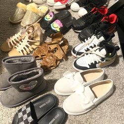 Girls Mixed Clothes And Designer Shoes 