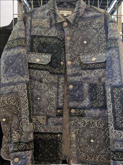 Medium Pacsun Paisley Print Quilted Snap Button Jacket