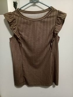 Flutter-sleeve, Crew Neck Tank Top!