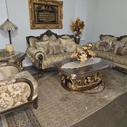 Pure Italian  3 Piece Mahagony Couch 