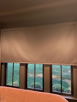 100” motorized black out roller shade - Graphite color