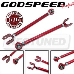 GODSPEED AK-185 ADJUSTABLE REAR LOWER CAMBER ARMS KIT WITH SPHERICAL BEARINGS FOR INFINITI Q50 V37 14-23 / Q60 / Q70 / M35H/M37/M56