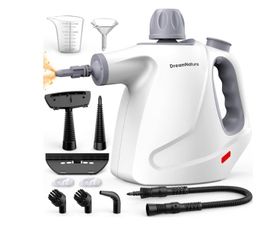 Multi-Surface Handheld Pressurized Steam Cleaner with 11-Pieces Accessories, 15.2OZ Hands-free Portable Steamer for Cleaning, Multipurpose Steam Clean