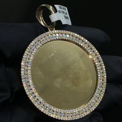 925 Silver Moissanite Picture Pendant 