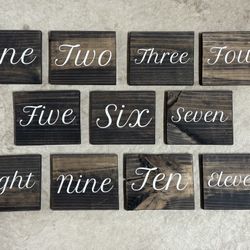 Wooden Table Numbers