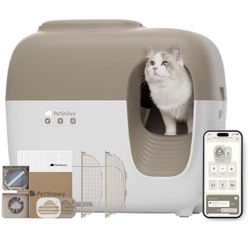 PetSnowy Self-Cleaning Automatic Cat Litter Box with Odor Control TiO2 System (used) $180 