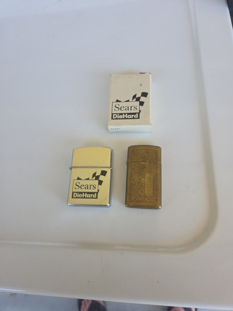 Zippo Lighter And Sears Lighter