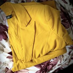 New York & Company Women Yellow Suit Set Size 10