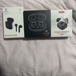 “SUMMA BLOWOUT SALE” BRAND NEW BLUETOOTH LOT 3 HD HQ EARBUDS LOT! READ DESCRIPTION BEFORE PURCHASING PLEASE