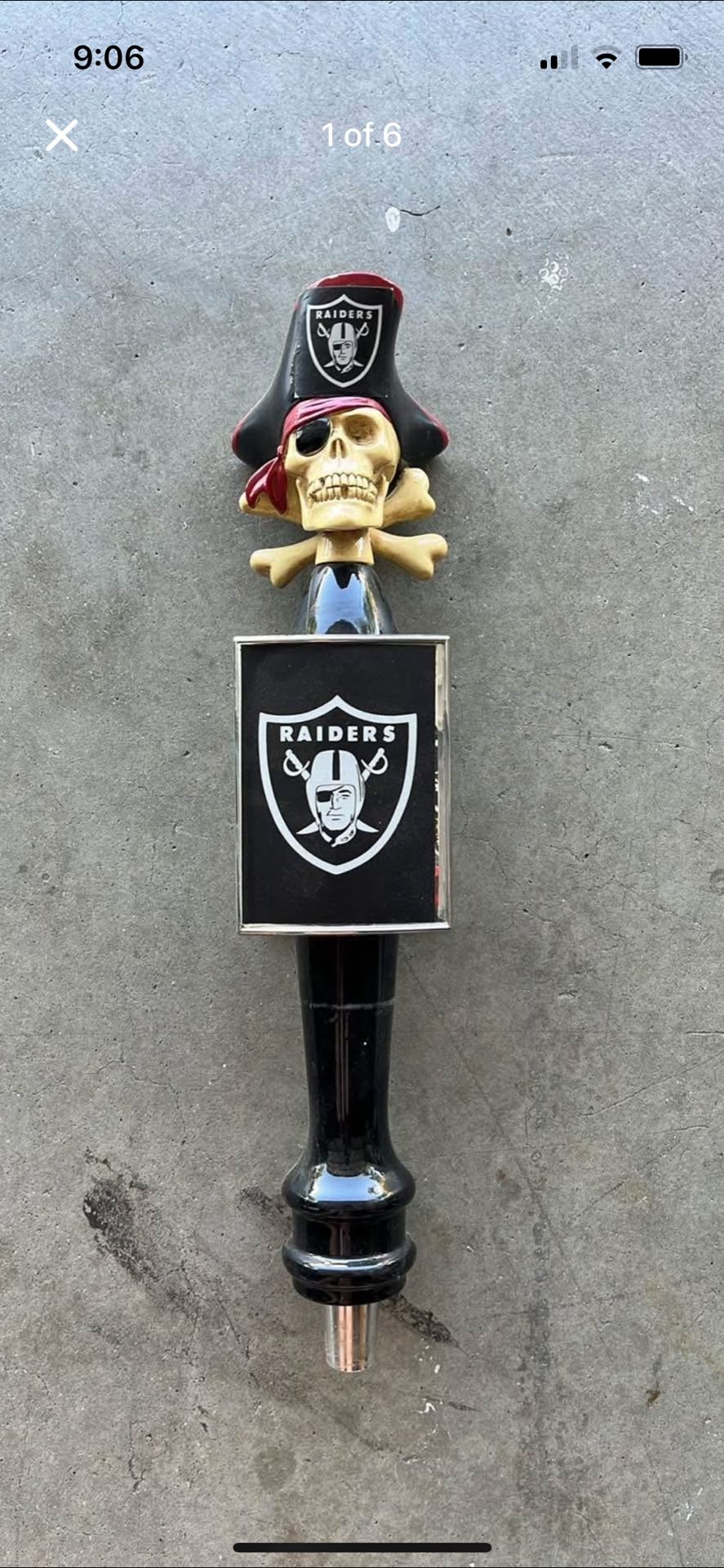 Raiders Beer Tap Handle