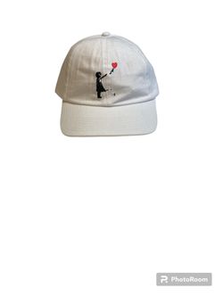 Banksy Girl With Red Balloon White SnapBack