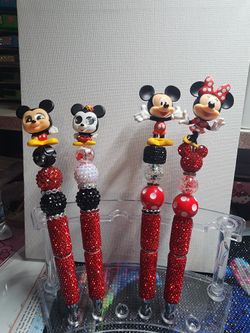 Custom beaded writing pens