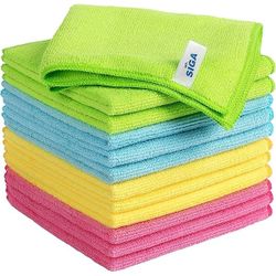 MR.SIGA Microfiber Cleaning Cloth,Pack of 12,Size:12.6" x 12.6"