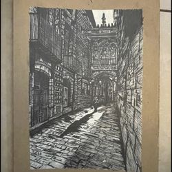 "Out Of Time" Original Pen and Ink Drawing