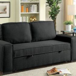 Brand New Warm Gray Futon Sofa Sleeper Converts Into Bed 