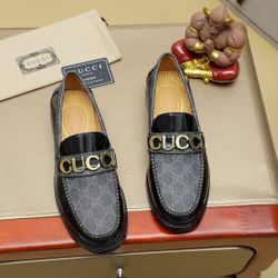 New Men's Gucci Leather Shoes