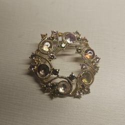 Vintage Brooch Jewelry  Rhinestone pin