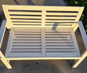 IKEA APPLARO Outdoor Patio Bench with Backrest White for Sale in Orange CA OfferUp