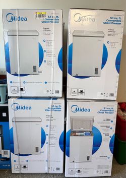 Midea Chest Freezer, 5.1 Cubic Feet Freezer