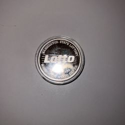 1 Oz Silver Lotto Coin Washington State Lottery 1988