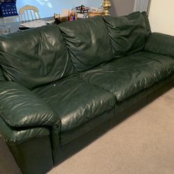 Blue “leather- Like” Sofa