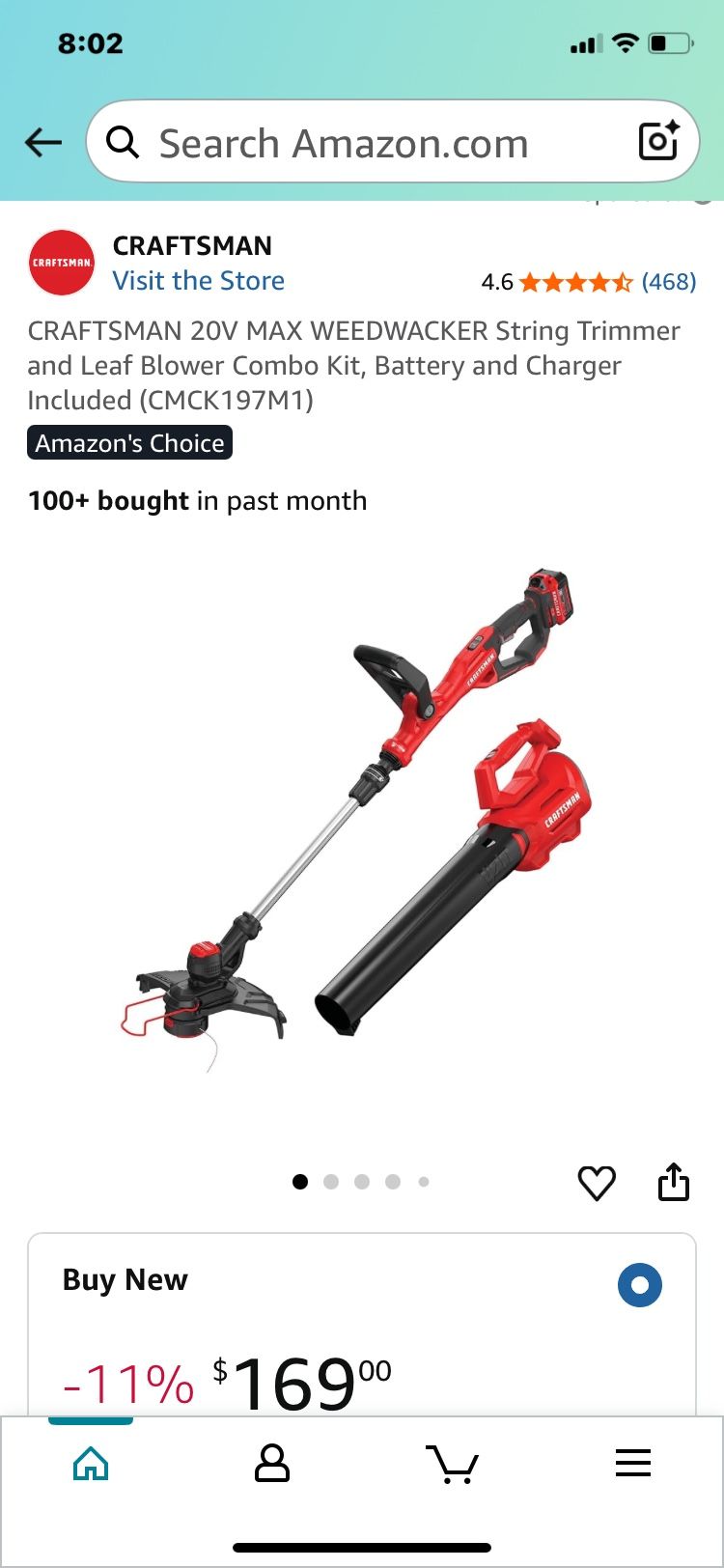 Blower / Trimmer , Craftsman Combo Kit New Lithium Battery And Charger Included 20v Nice And Lightweight. In South Scottsdale