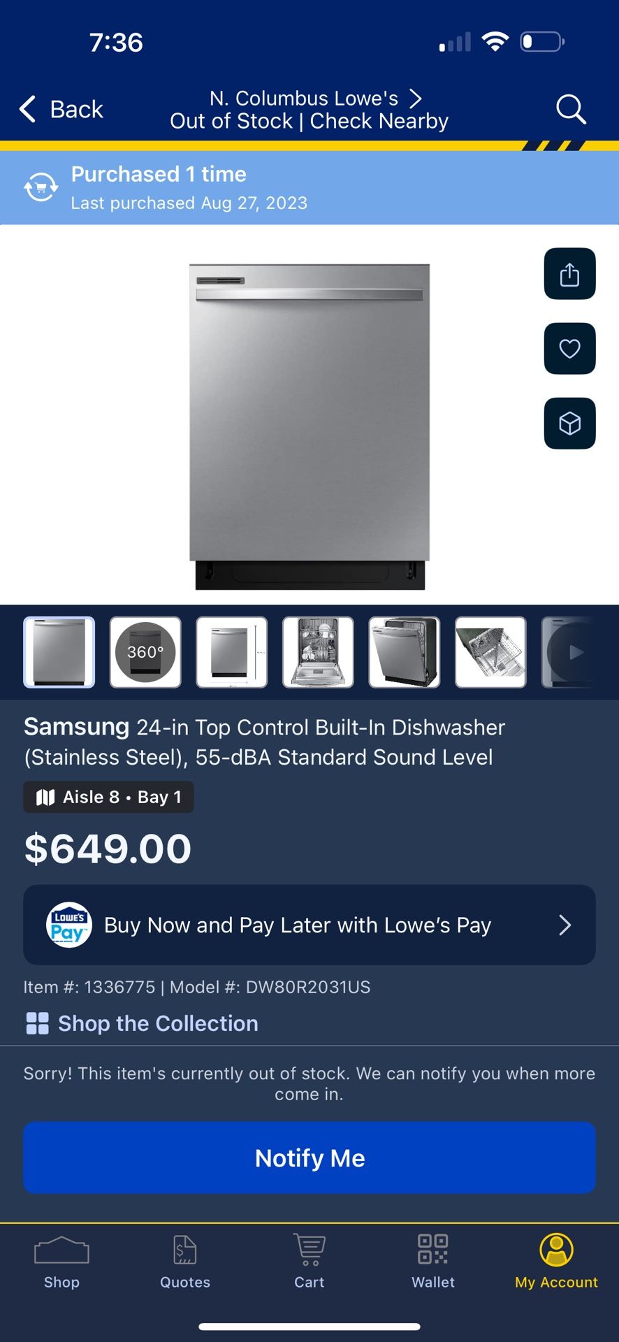 New - Still In The Box Dishwasher