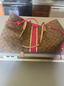 Big coach bag brown/pink
