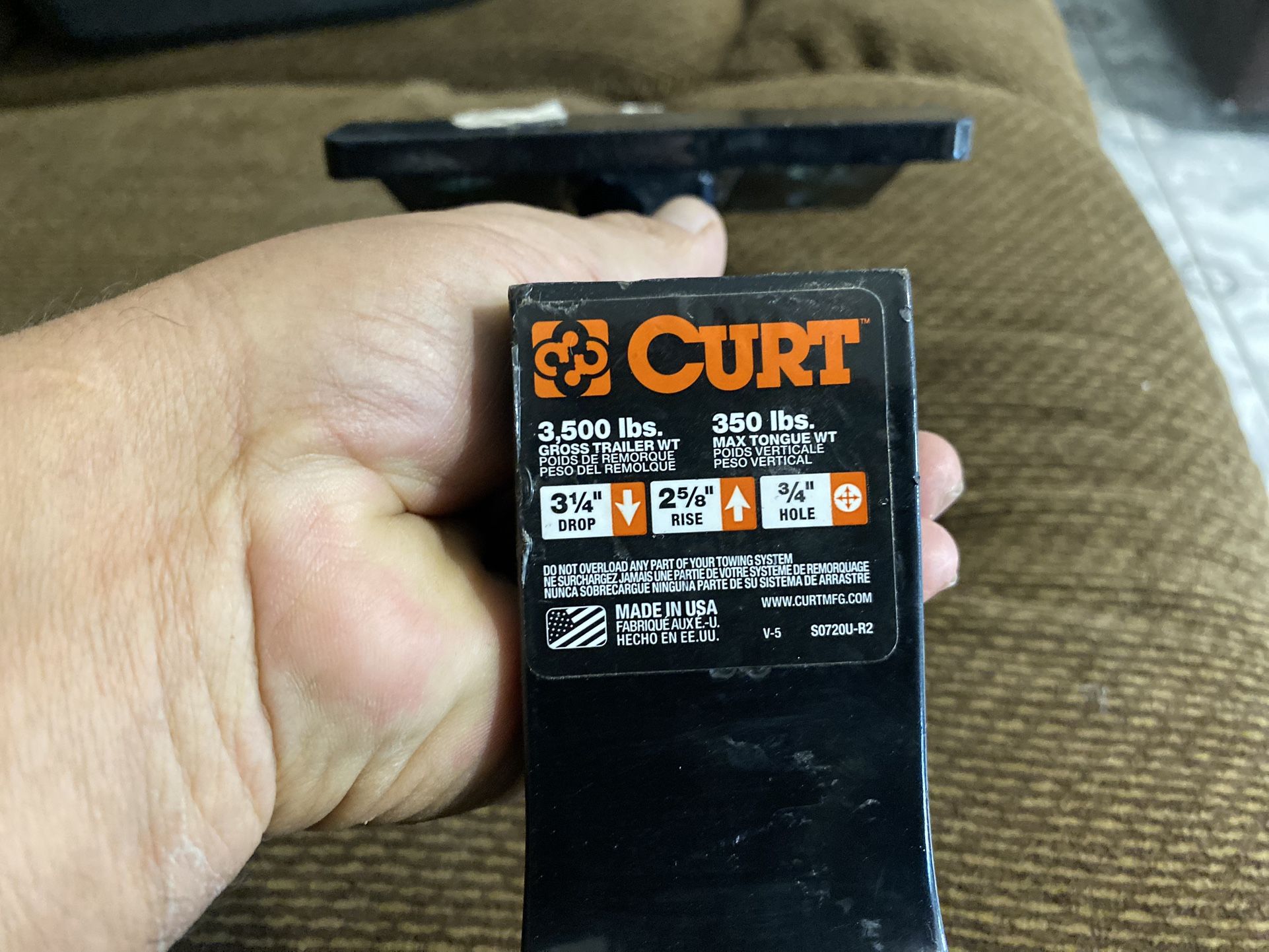 CURT 12097 Trailer Hitch With Ball Mount