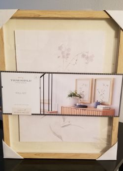 (Set of 2) 16"" x 20"" Wispy Sprig Framed Wall Canvas!!