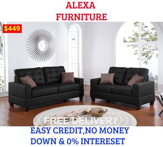 BRAND NEW 2 PC SOFA SET INCLUDES SOFA AND LOVESEAT Item #PDX017855