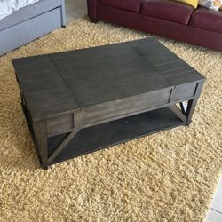 Coffee Table With Storage And Wheels  TV Dinner Table