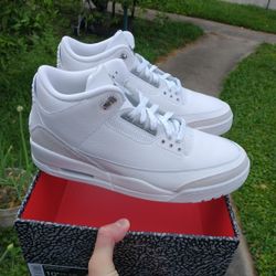 New Air Jordan 3 Retro Men Size 10.5 Pure Money 