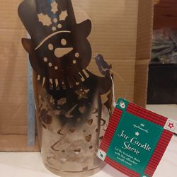 Hallmark Snowman Large Candle Jar Sleeve