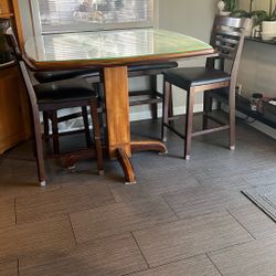 Counter-height Table  And Two Chairs.