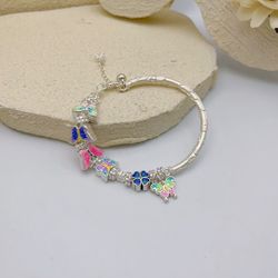 Original: DIY saucer sterling silver girl bracelet