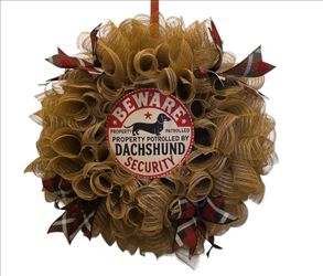 Dachshund wreath $40 PRICE IS FIRM
