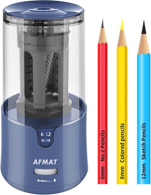 AFMAT PS93 Pencil Sharpener, Electric Pencil Sharpener for Colored Pencils, Auto Stop, Fast Sharpen in 3s - BRAND NEW IN BOX 