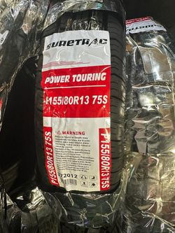 155 80 13 New Set Of White Wall Tires