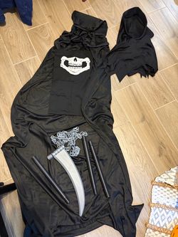 Adult Reaper Cape Costume One Size Santa Muerte Capa Disfraz Halloween