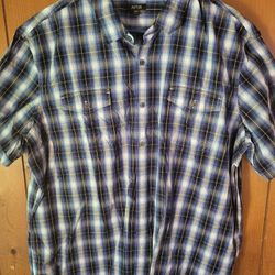 New APT 9 men's Plaid Button Down Shirt